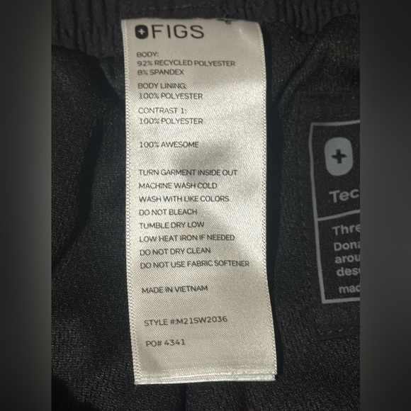 Figs Tansen Freex Lined Jogger Scrub Pants Men’s Small Excellent Condition $58 - Picture 4 of 6